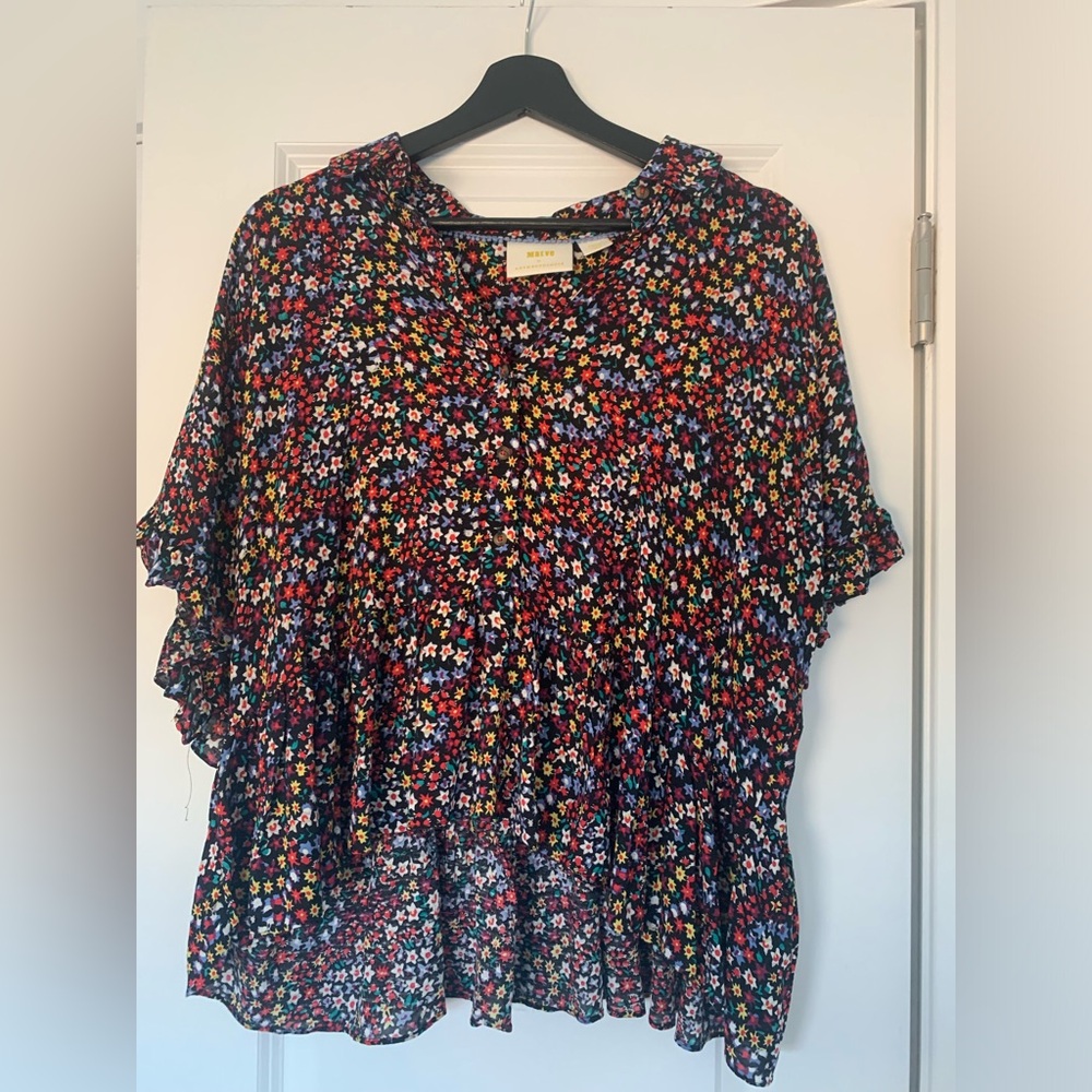 Anthropologie floral blouse
